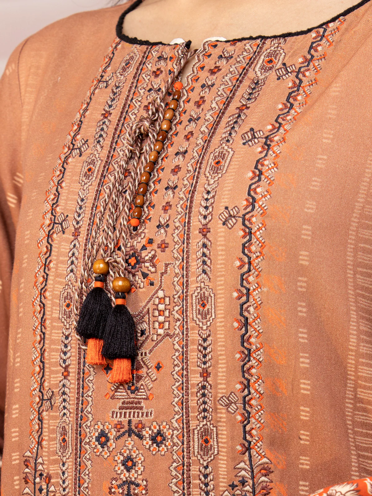 Embroidered Viscose Suit - EWU22V13-24046XXL - Image 2