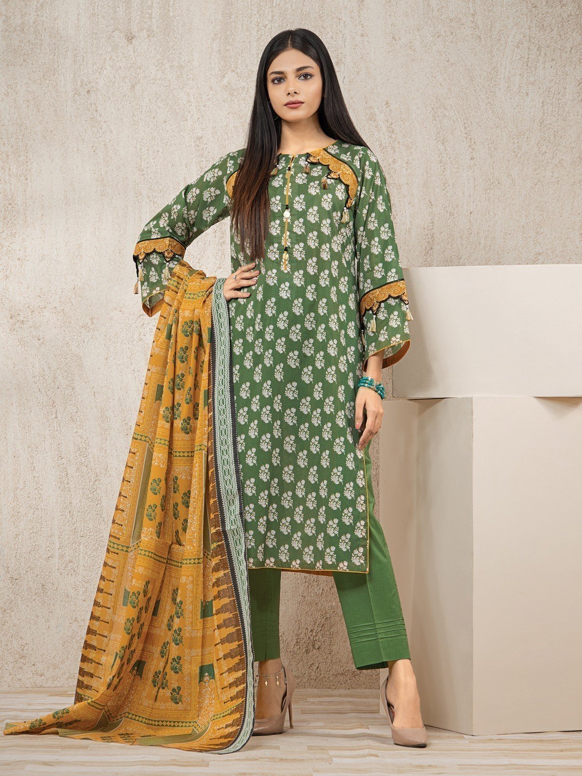 Printed Lawn Suit - EWU23A1-26000