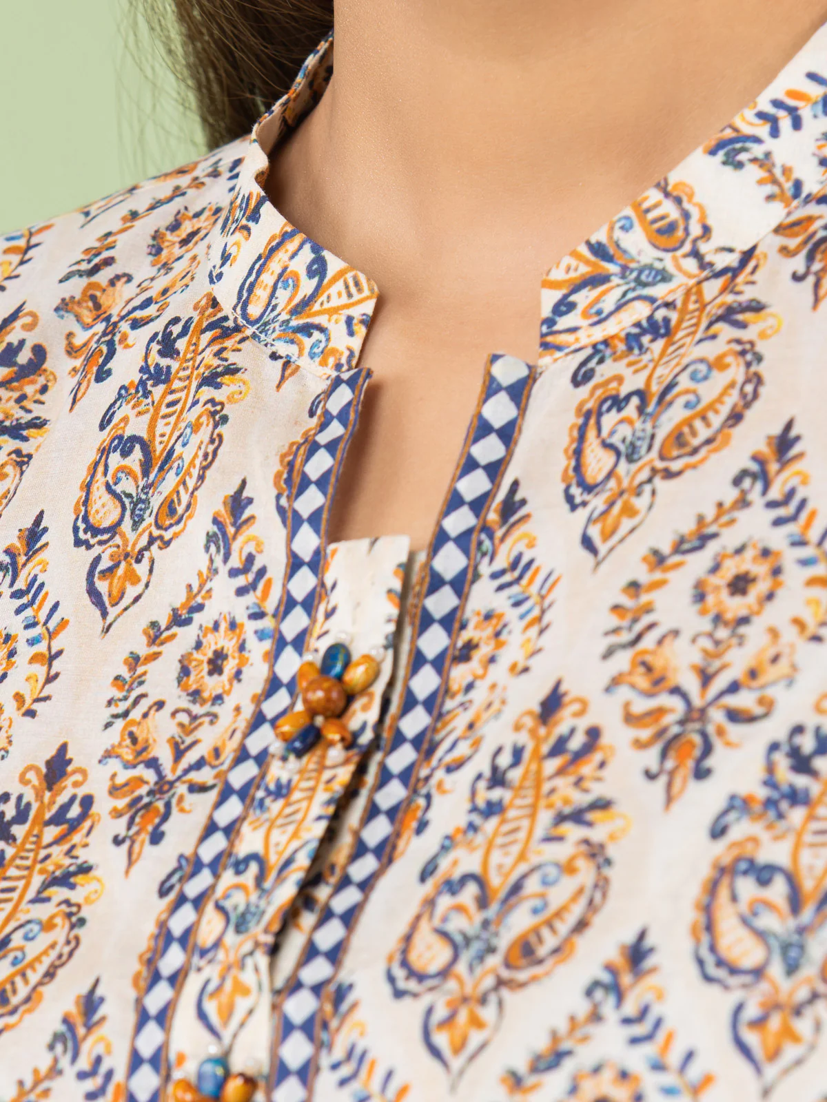 Printed Lawn Suit - EWU23A1-26035 - Image 4
