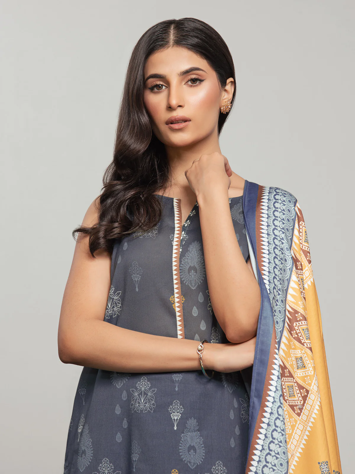 Printed Khaddar Suit - EWU23A3S-27632-3P - Image 3