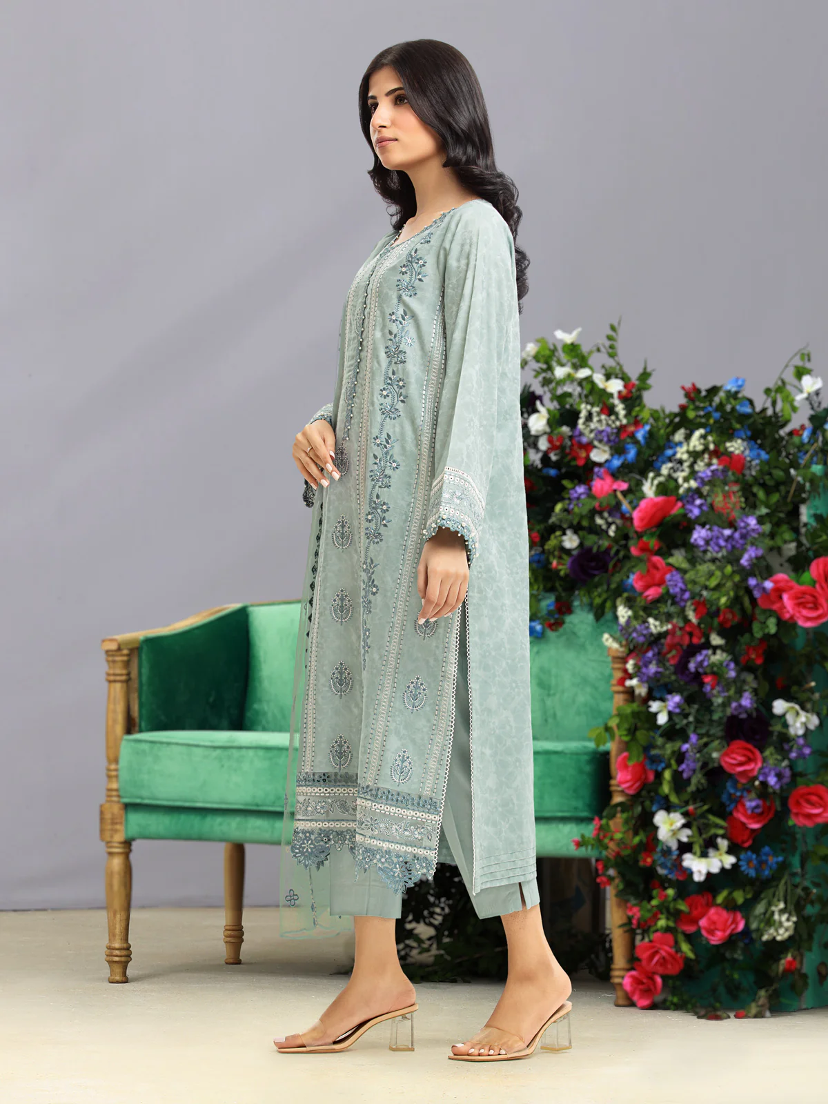 Embroidered Dobby Suit - EWU23V7-26740-3P - Image 6