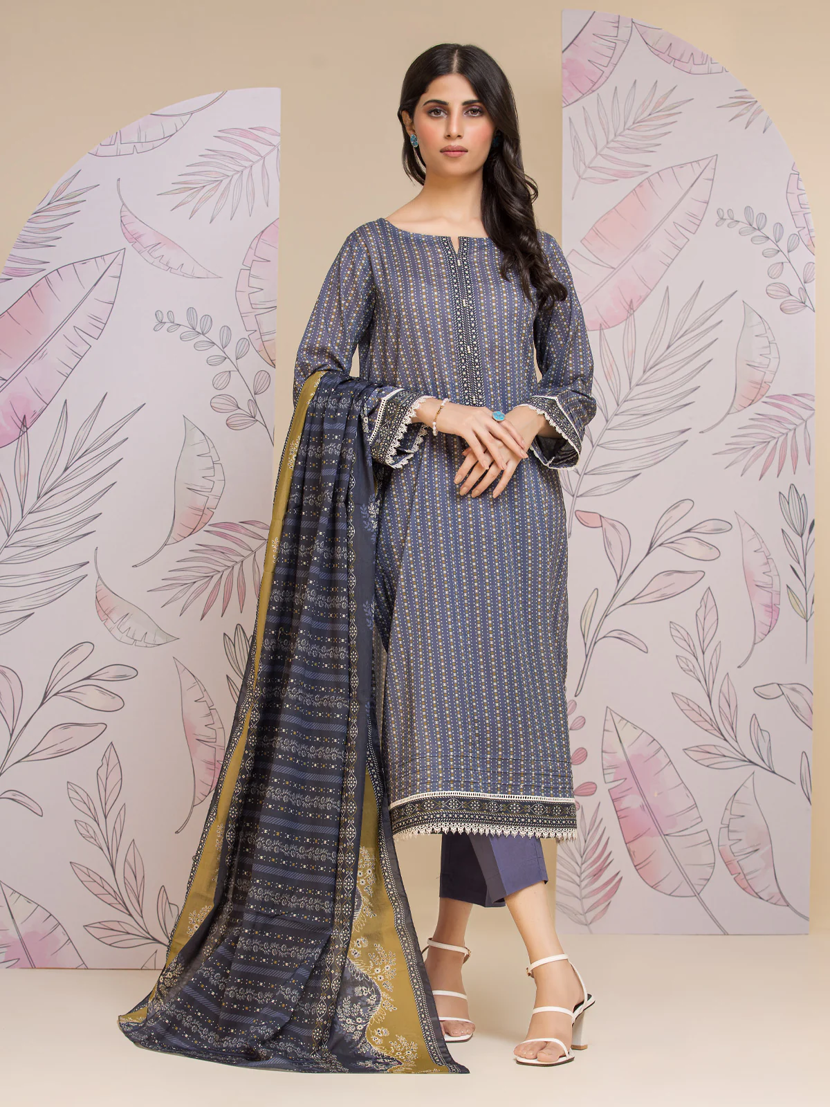 Printed Lawn Suit - EWU24A1-26280-3P