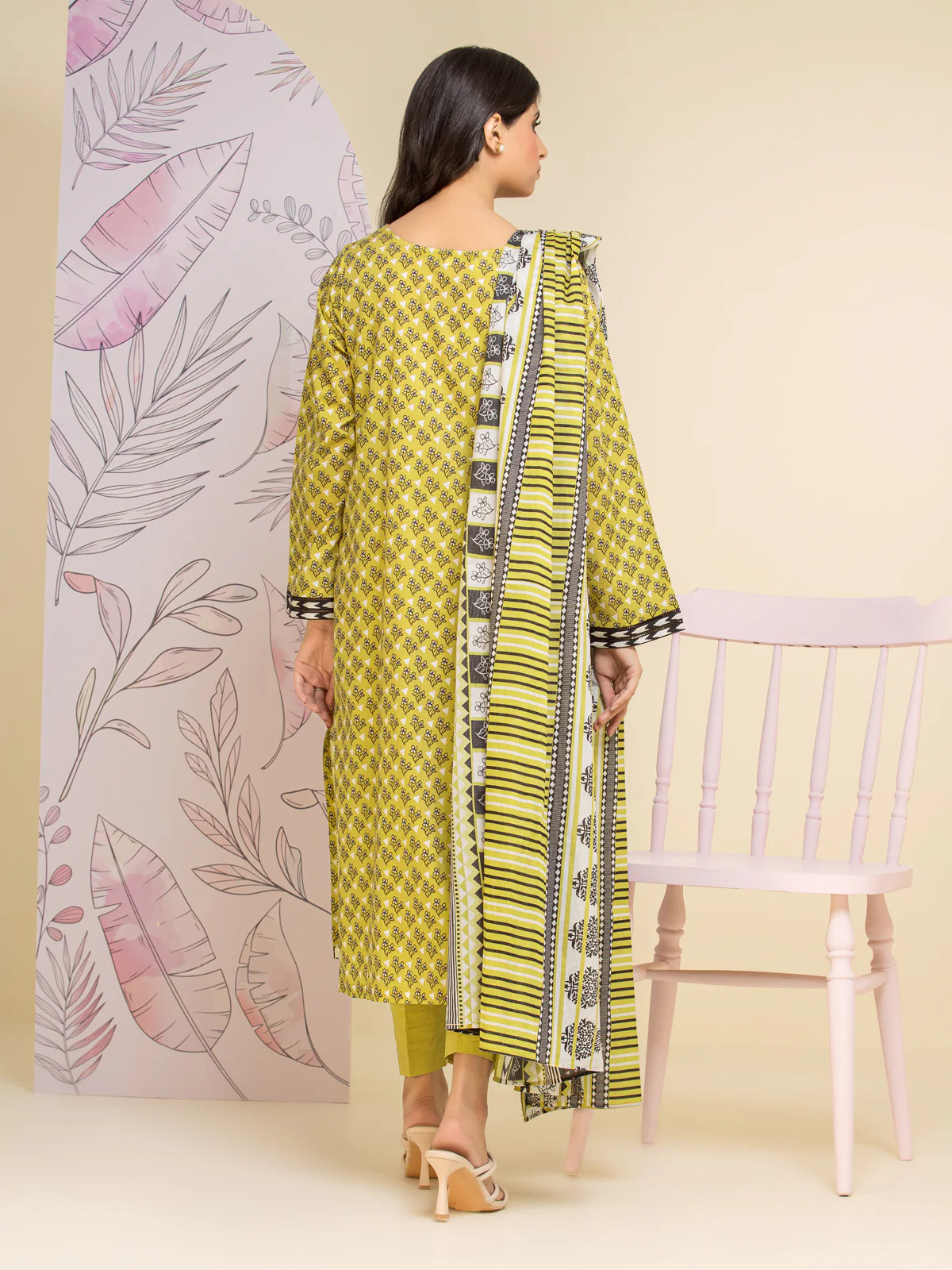 Printed Lawn Suit - EWU24A1-26452-3P - Image 3