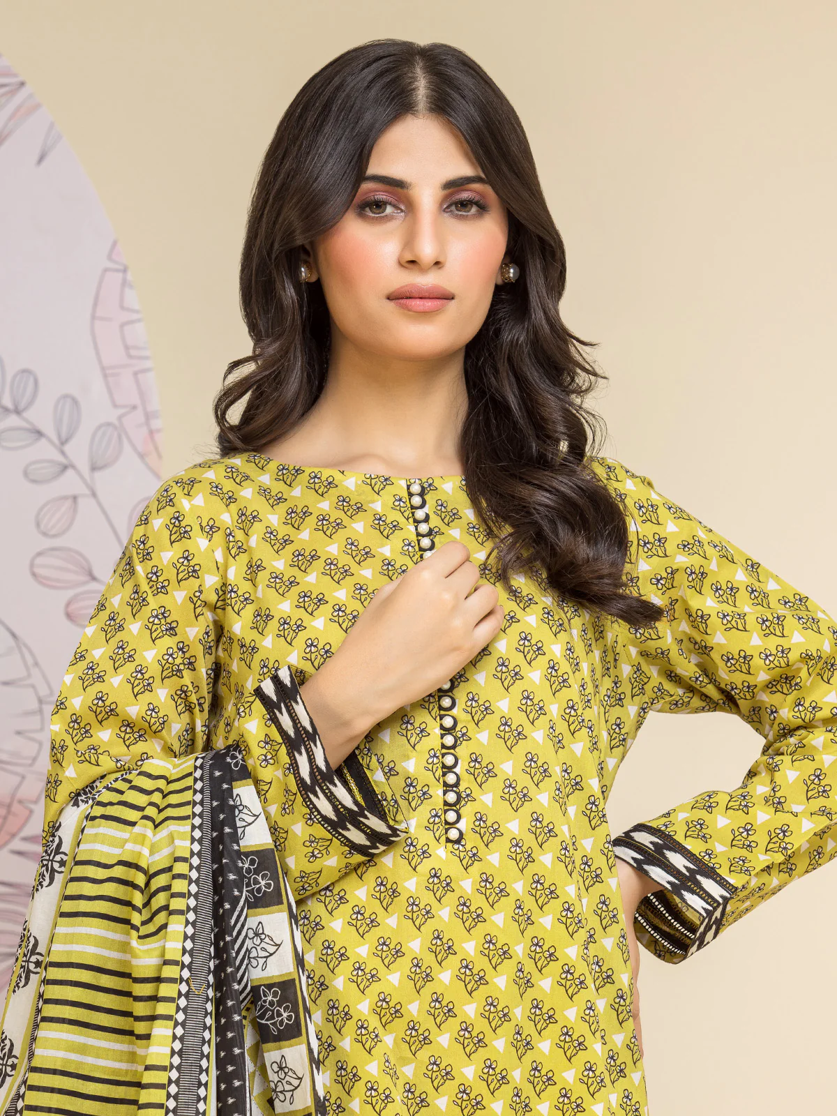 Printed Lawn Suit - EWU24A1-26452-3P - Image 4