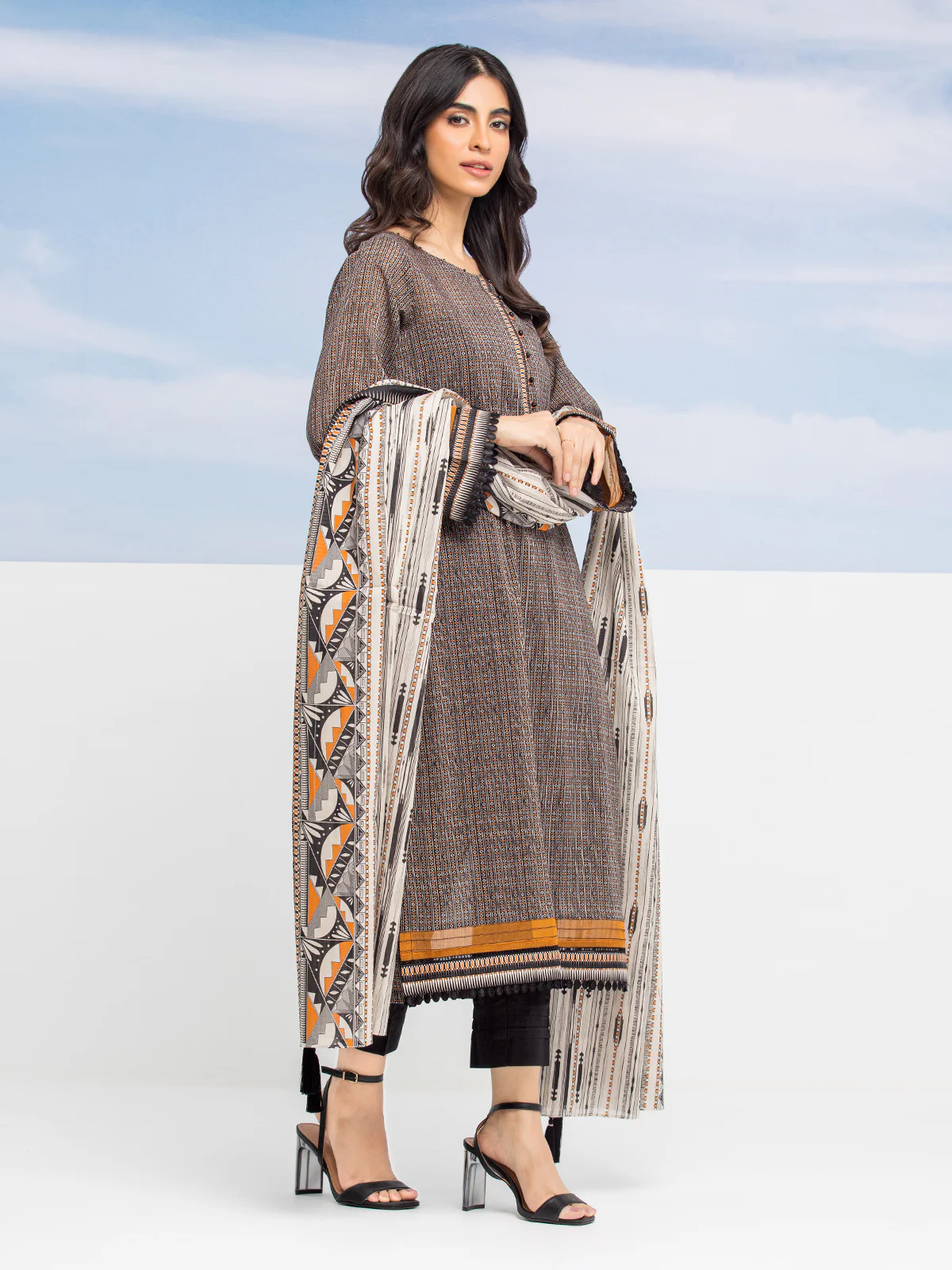 Printed Lawn Suit - EWU24A1-28010-3P - Image 3
