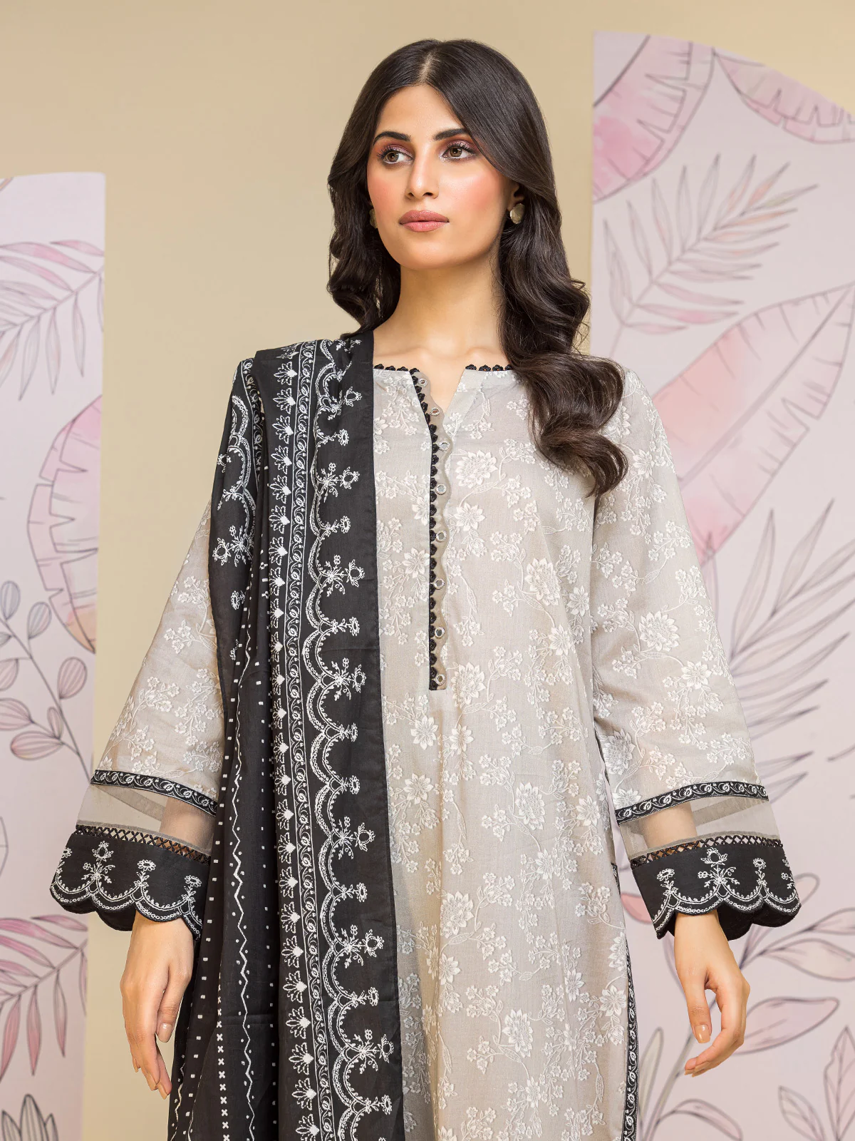 Printed Lawn Suit - EWU24A1-28018-3P - Image 2