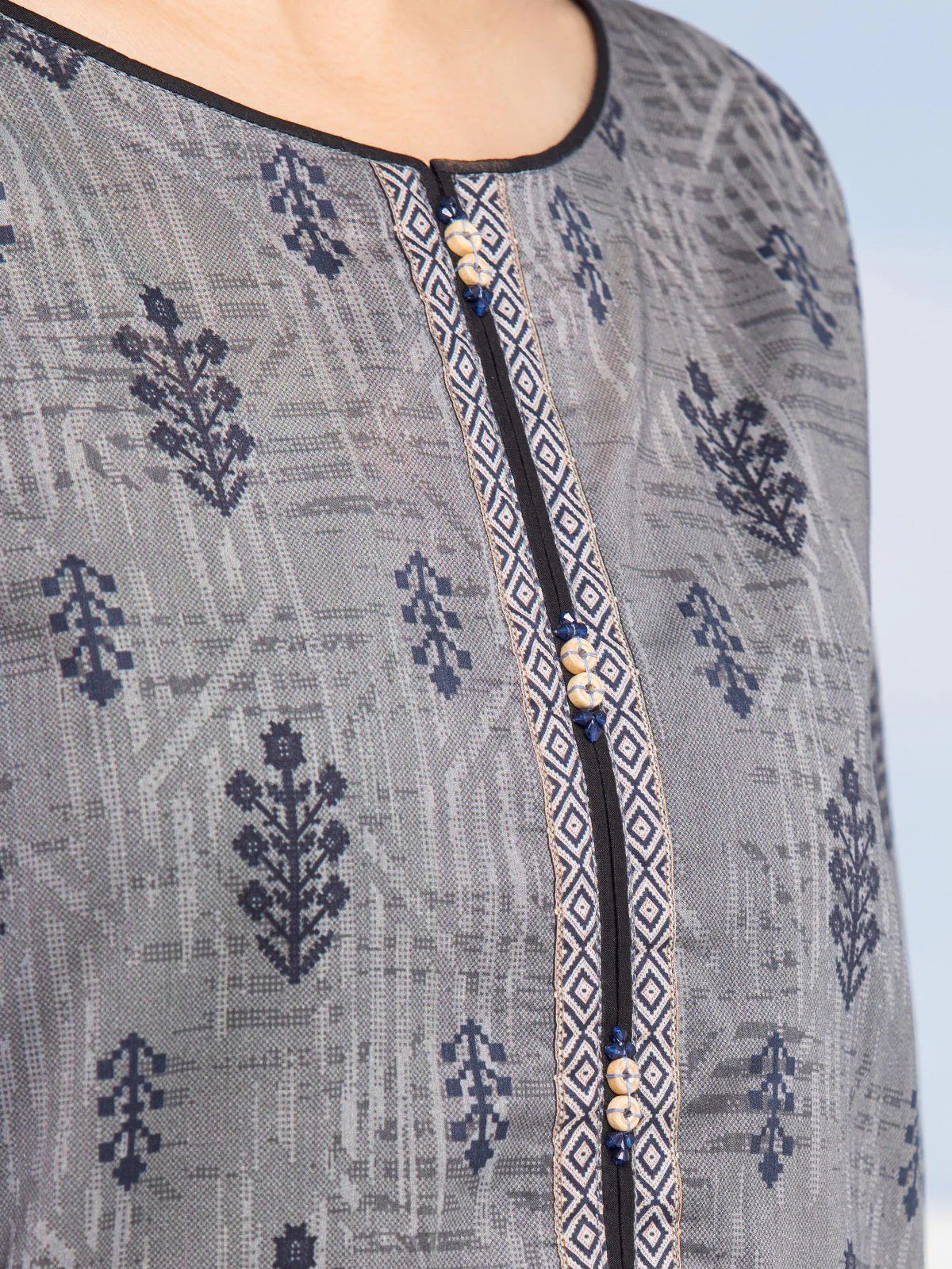 Printed Lawn Suit - EWU24A1-28041-3P - Image 3