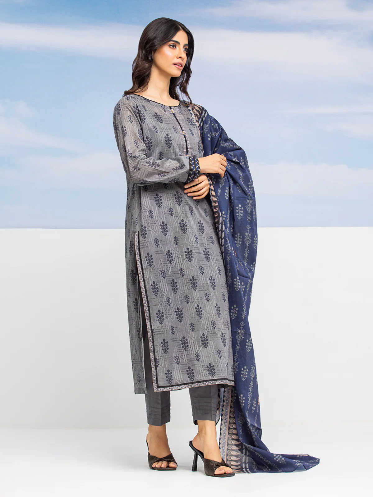 Printed Lawn Suit - EWU24A1-28041-3P - Image 5