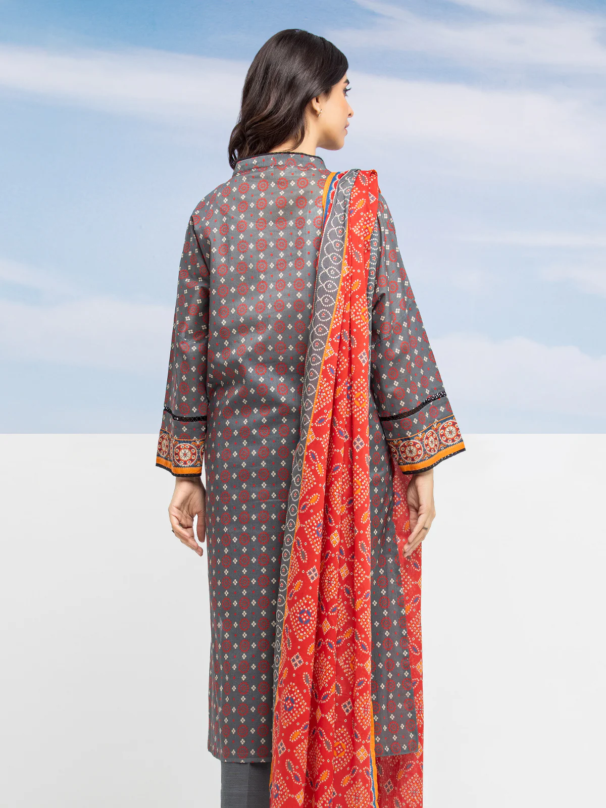Printed Lawn Suit - EWU24A1-28046-3P - Image 5