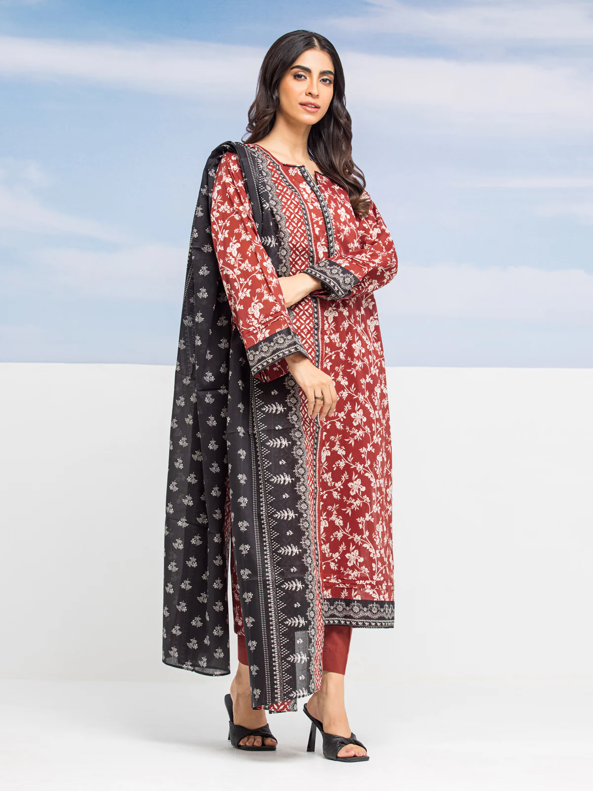 Printed Lawn Suit - EWU24A1-28047-3P - Image 6