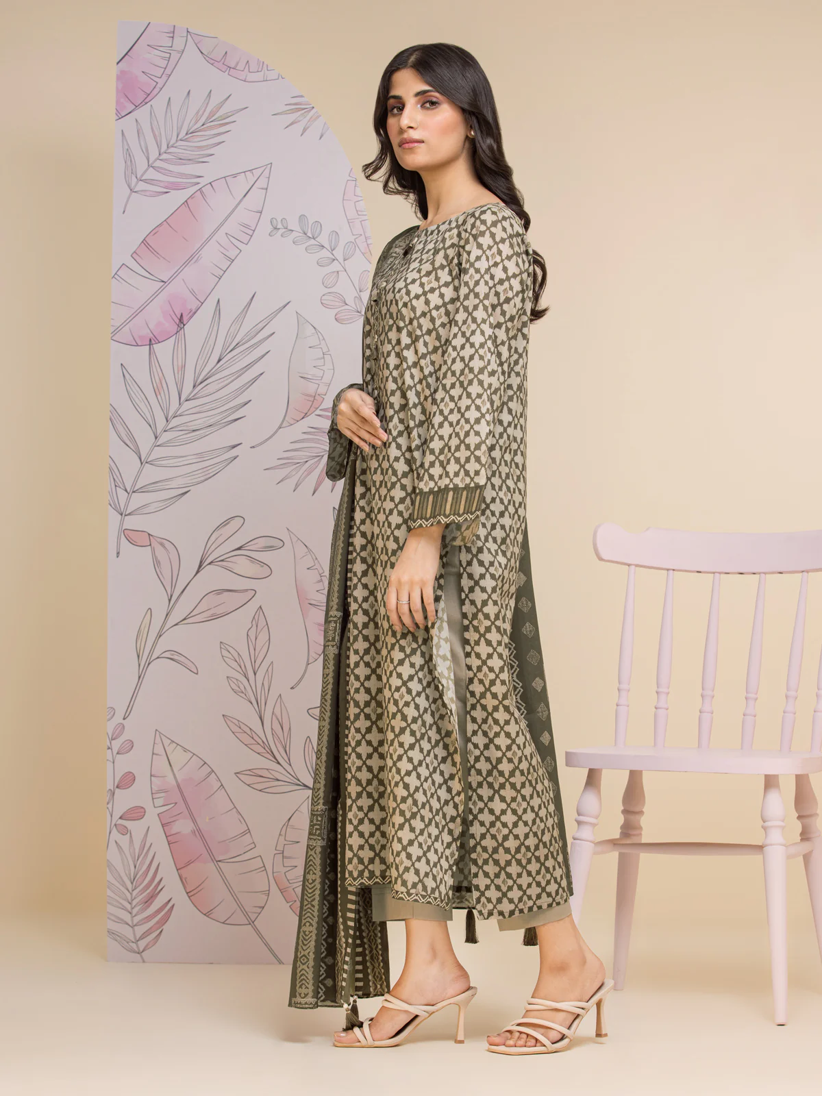 Printed Lawn Suit - EWU24A1-28182-3P - Image 5