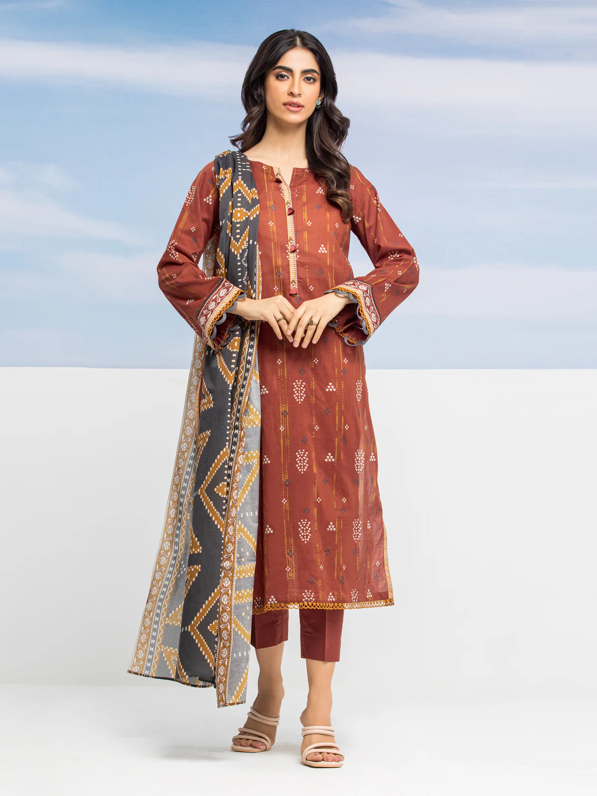 Printed Lawn Suit - EWU24A1-28187-3P