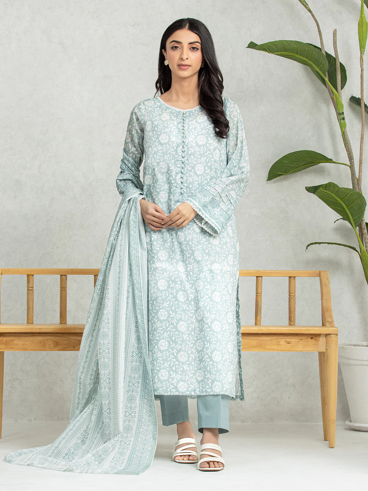Printed Lawn Suit - EWU24A1-28307-3P