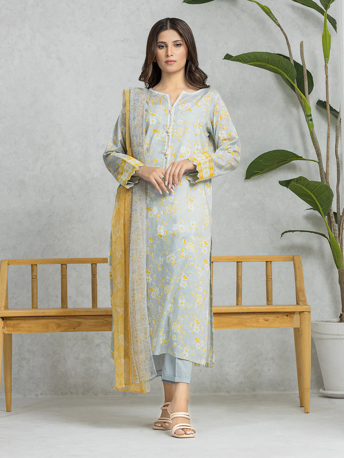 Printed Lawn Suit - EWU24A1-28382-3P