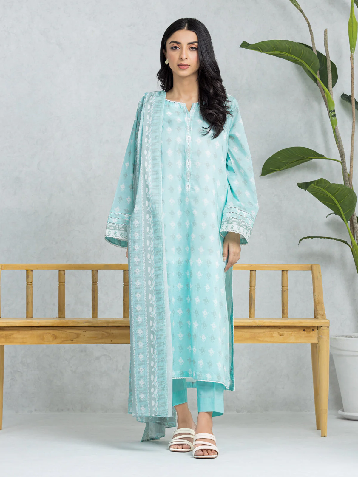 Printed Lawn Suit - EWU24A1-28400-3P