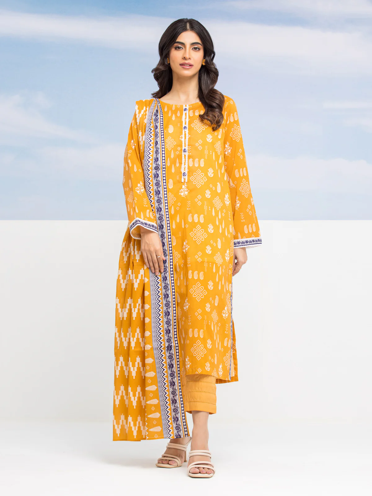 Printed Lawn Suit - EWU24A1-28404-3P