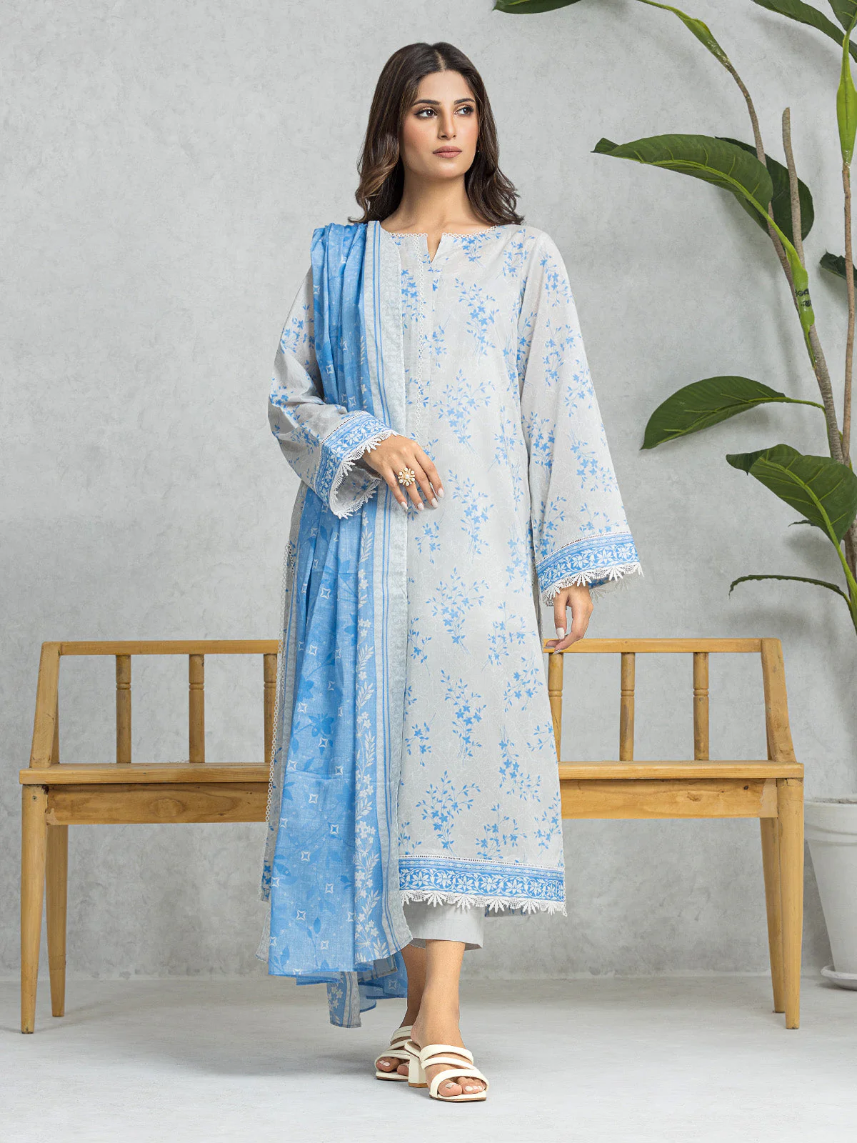 Printed Lawn Suit - EWU24A1-28441-3P