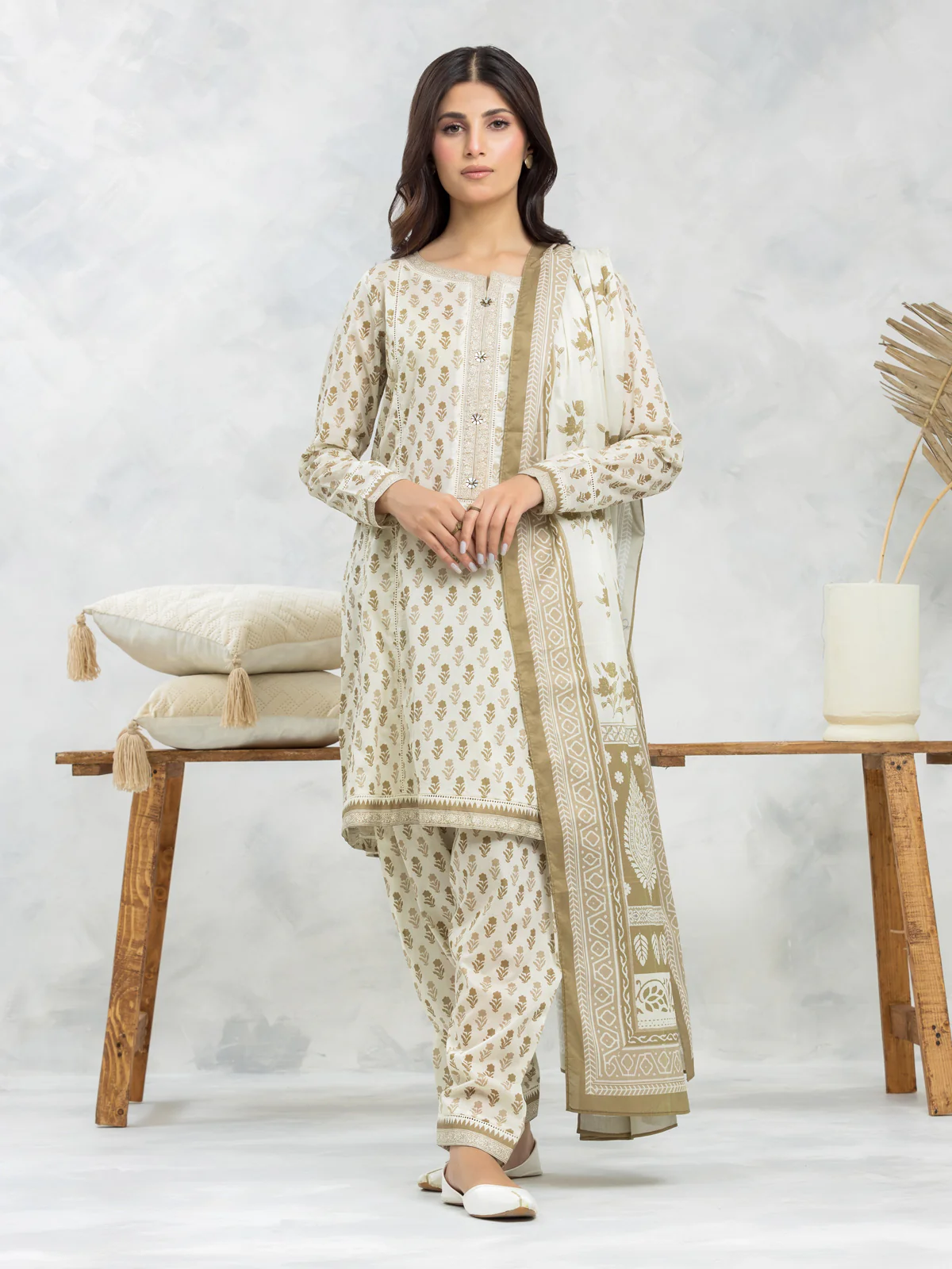 Printed Lawn Suit - EWU24A1-28572-3P