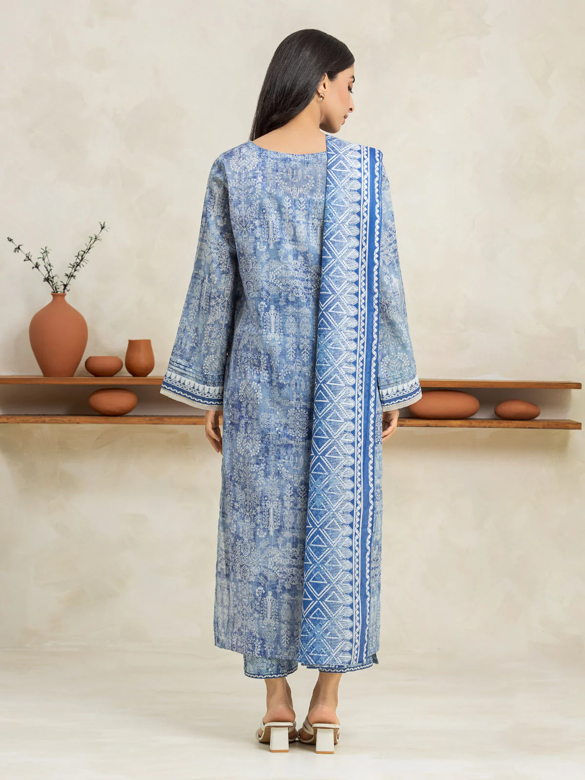 Printed Lawn Suit - EWU24A1-29036-3P - Image 4