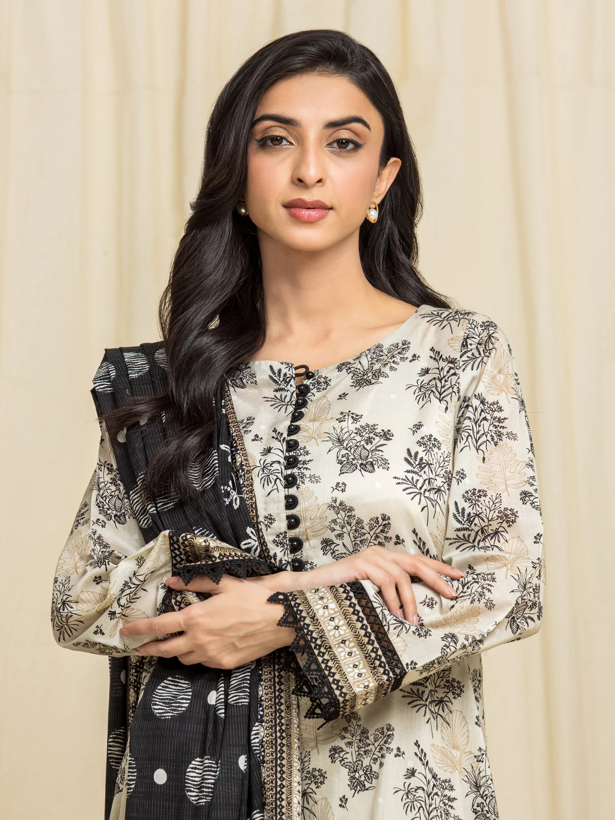 Printed Lawn Suit - EWU24A1-29059-3P - Image 3