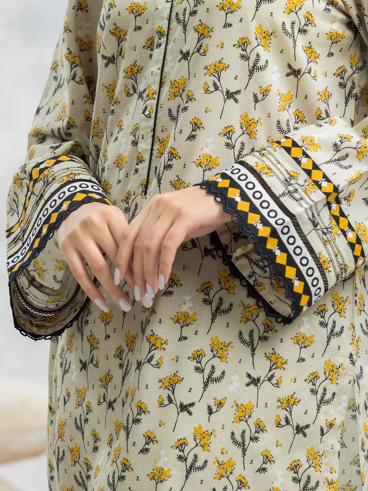 Printed Lawn Suit - EWU24A1-29077-3P - Image 5