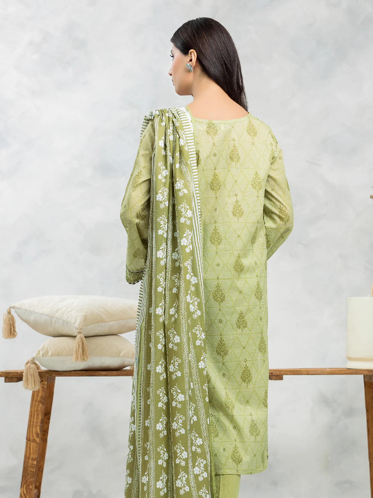 Printed Lawn Suit - EWU24A1-29086-3P - Image 4