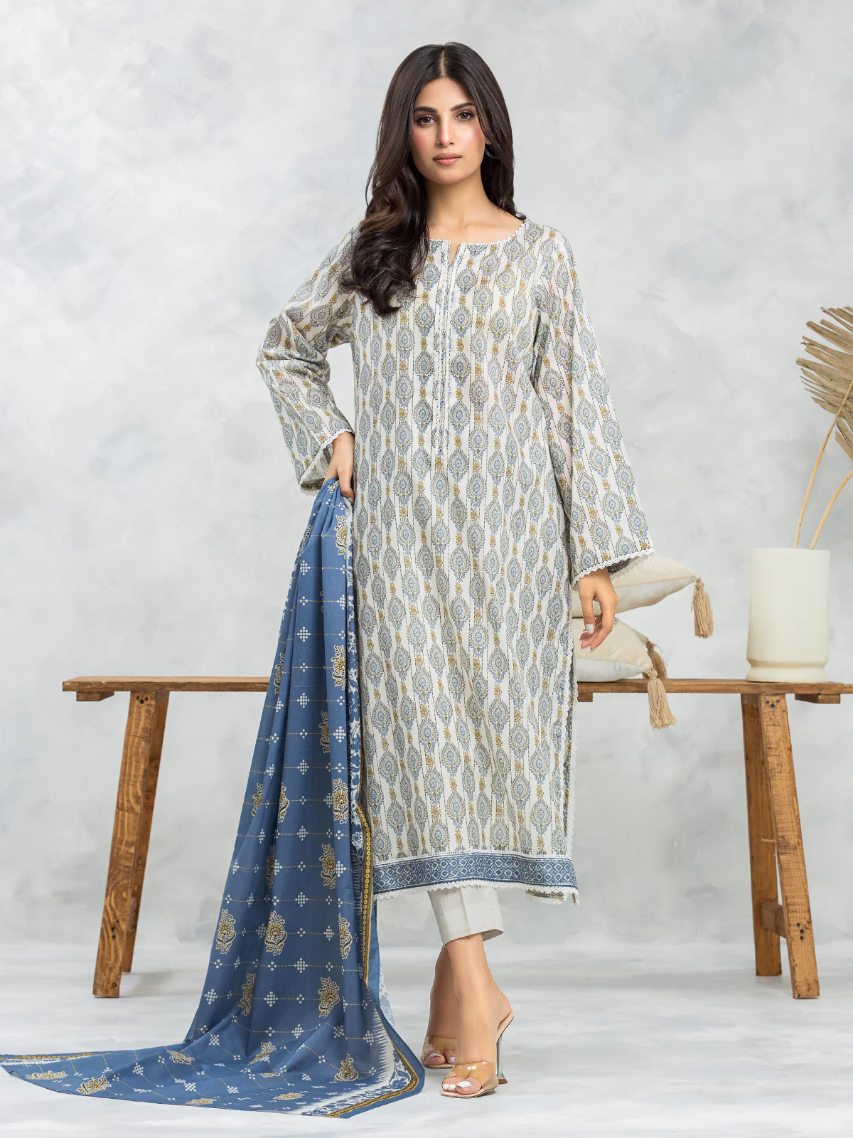 Printed Lawn Suit - EWU24A1-29092-3P