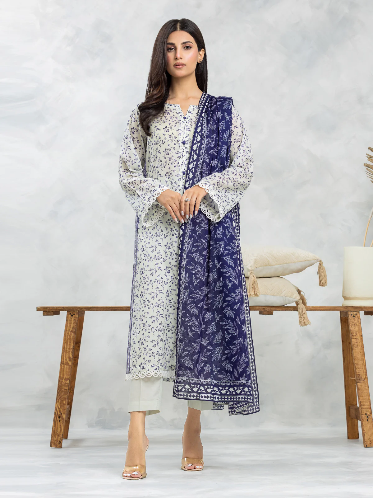 Printed Lawn Suit - EWU24A1-29097-3P