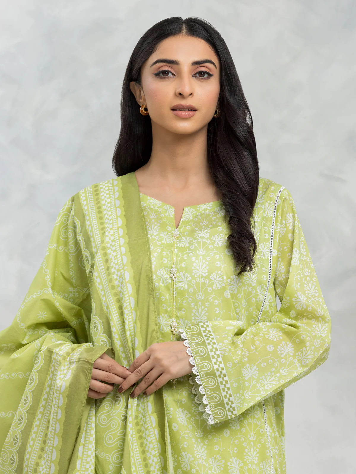 Printed Lawn Suit - EWU24A1-29116-3P - Image 2