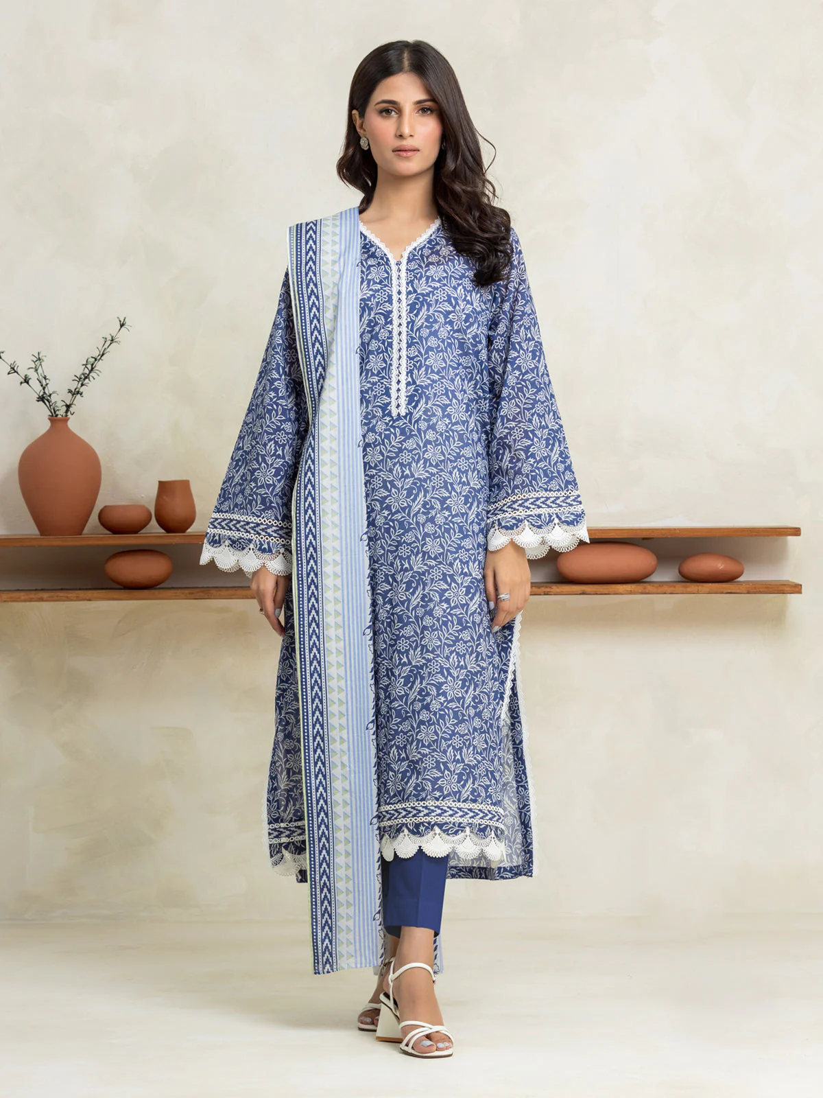 Printed Lawn Suit - EWU24A1-29147-3P