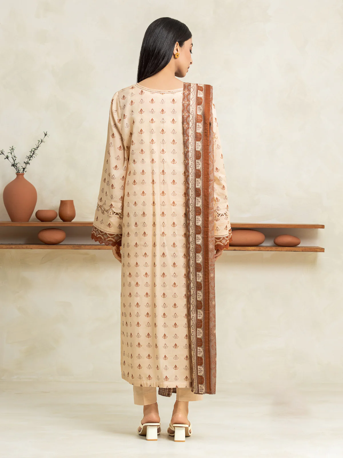 Printed Lawn Suit - EWU24A1-29148-3P - Image 2