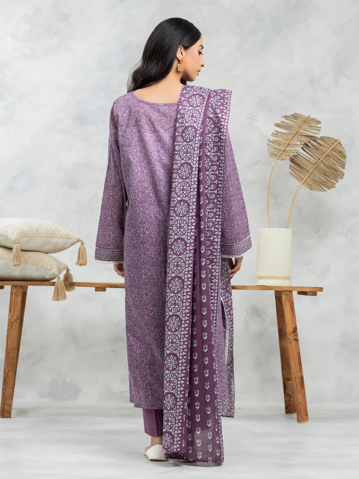 Printed Lawn Suit - EWU24A1-29176-3P - Image 4