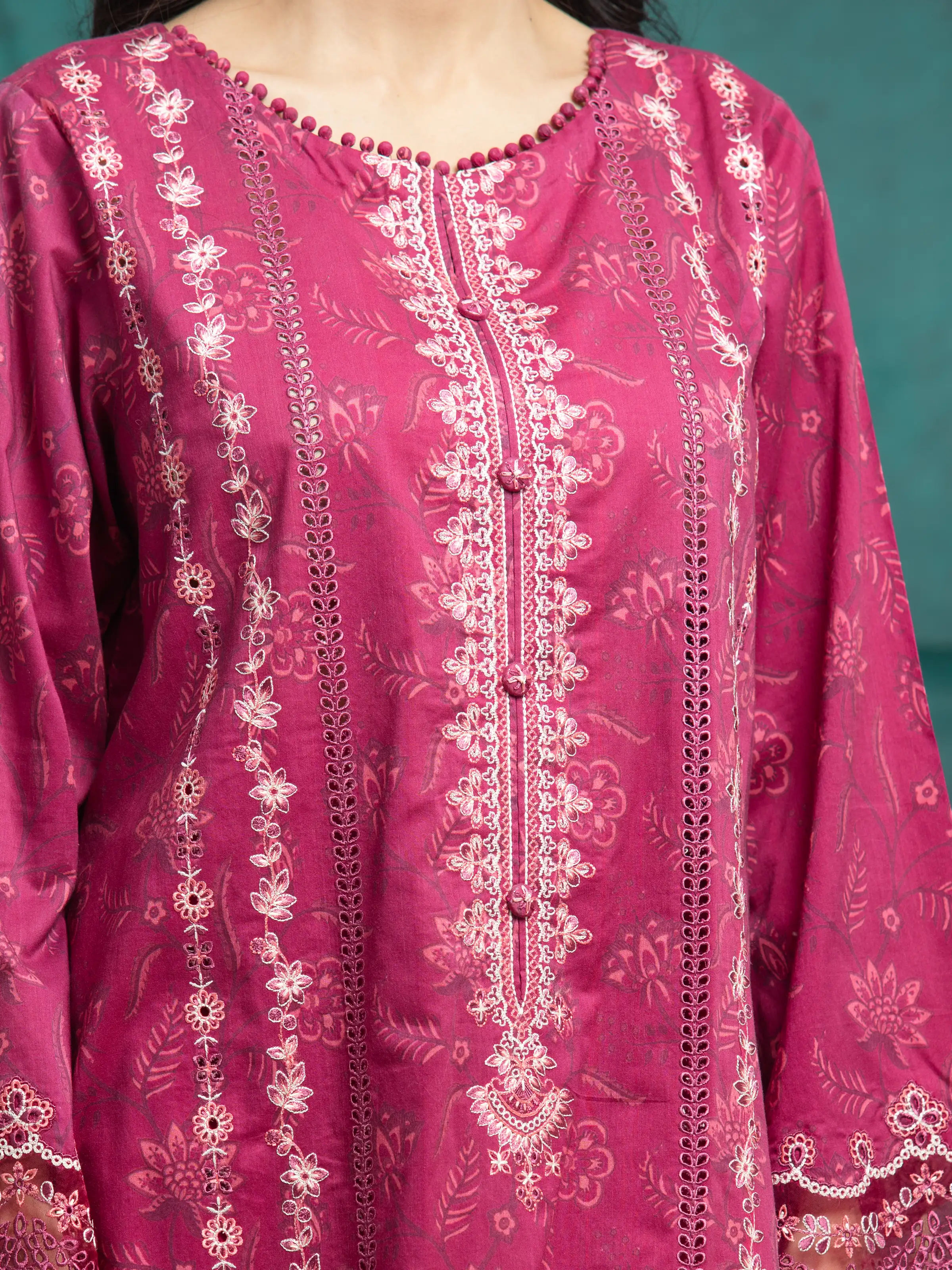 Embroidered Khaddar Shirt Trouser - EWU24V11-30187ST - Image 3