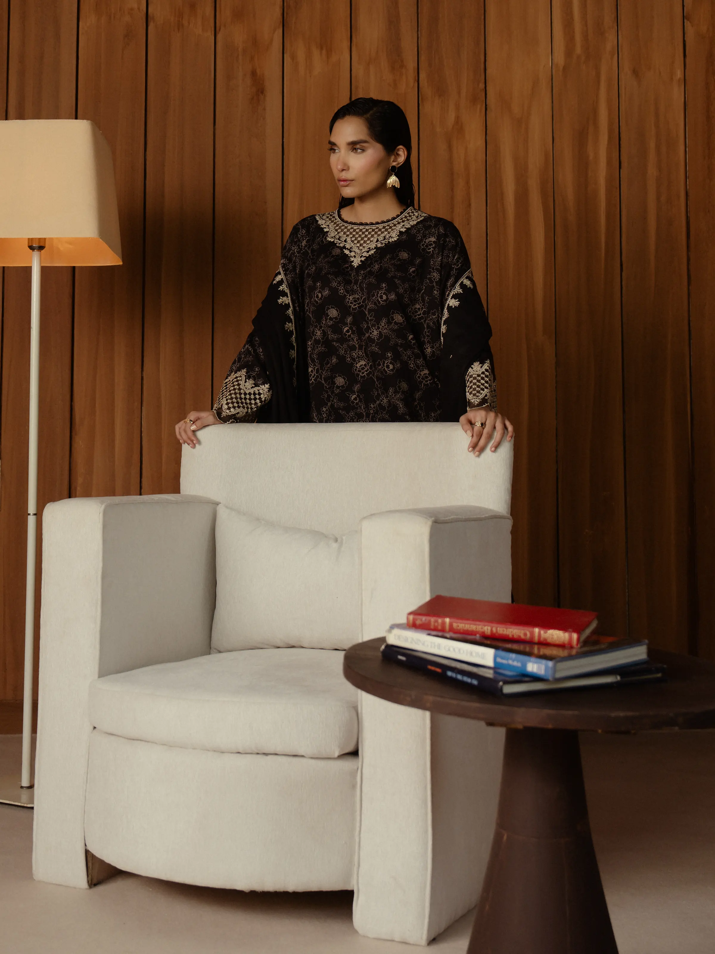 Embroidered Marina Twill Shirt Trouser - EWU24V14-30179ST - Image 6