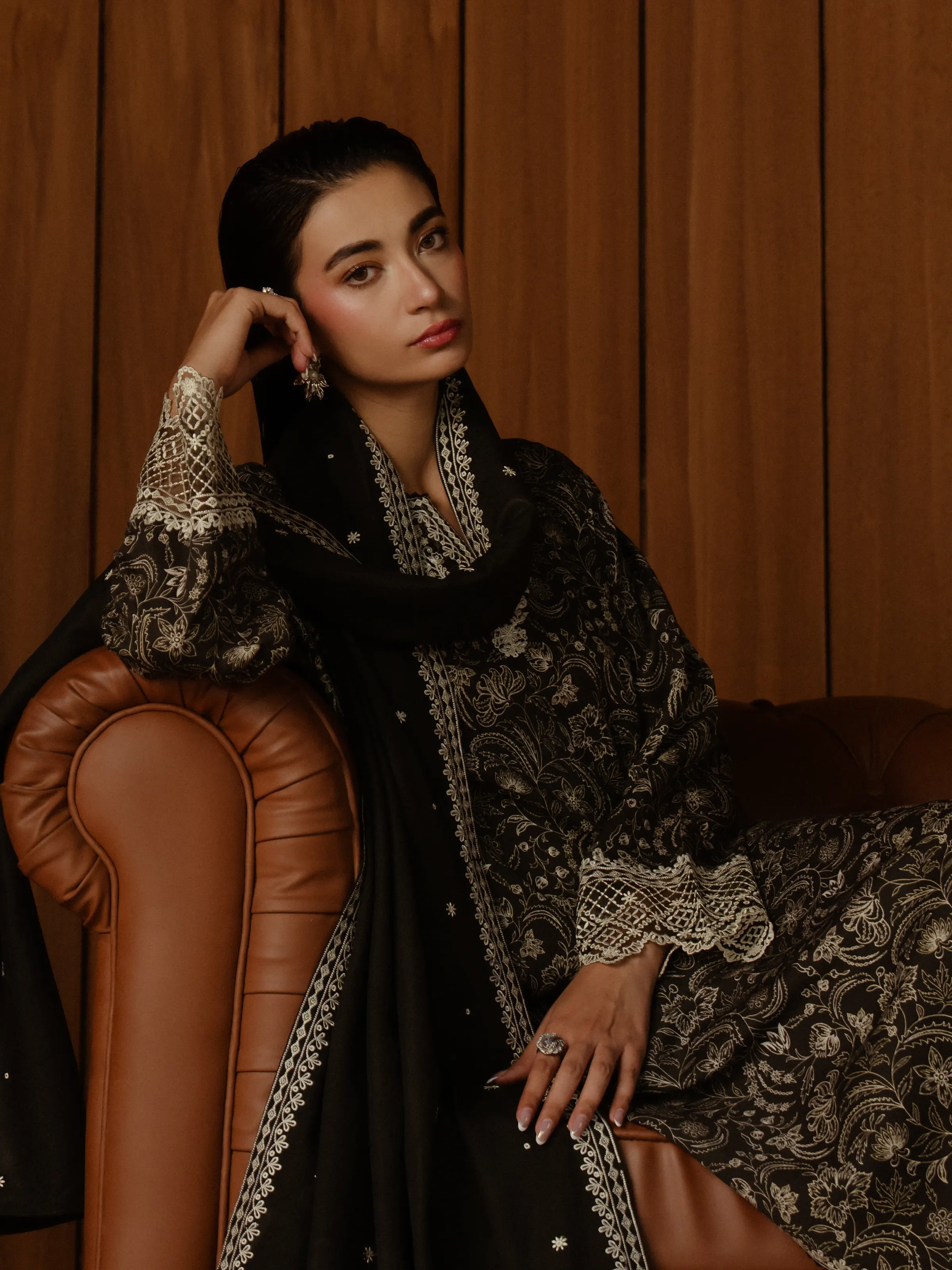 Embroidered Marina Twill Shirt Trouser - EWU24V14-30185ST - Image 4
