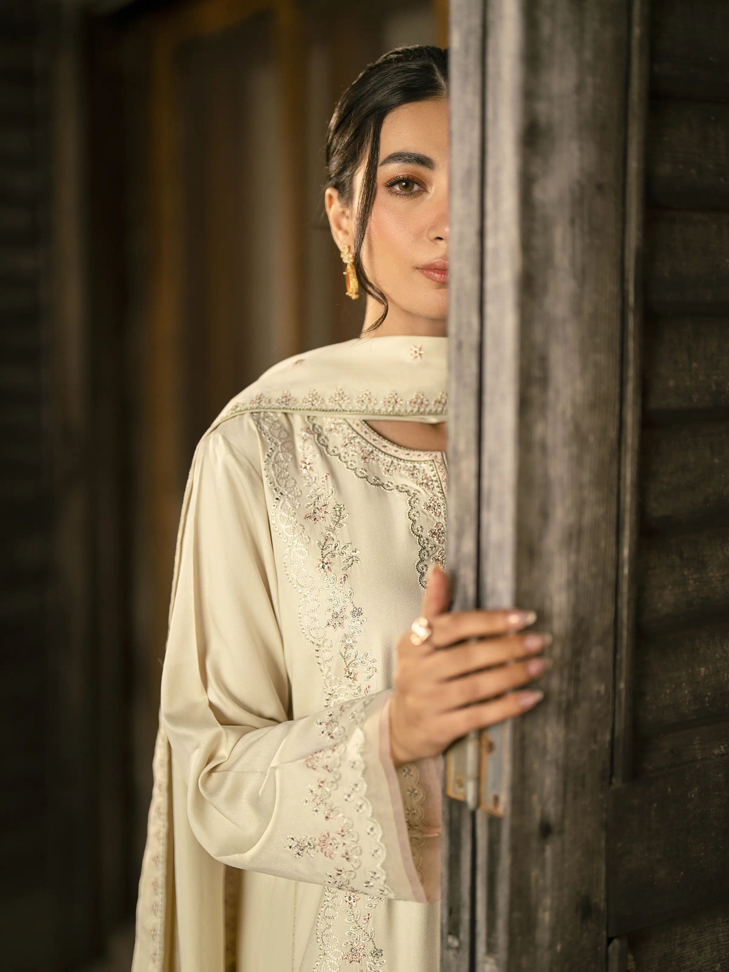 Embroidered Marina Twill Shirt Trouser - EWU24V14-30203ST - Image 8
