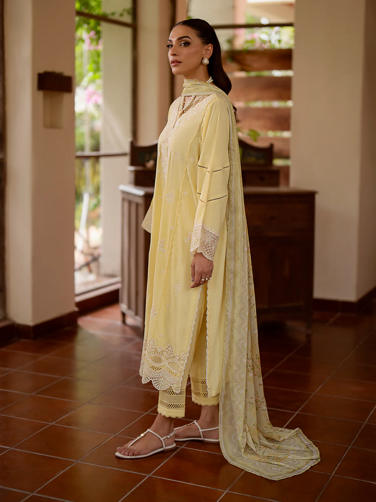 Embroidered Cambric Suit - EWU24V2-30055-3P - Image 8