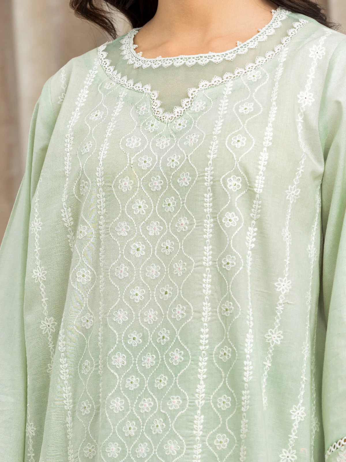 Embroidered Cambric Suit - EWU24V2-30056-3P - Image 3