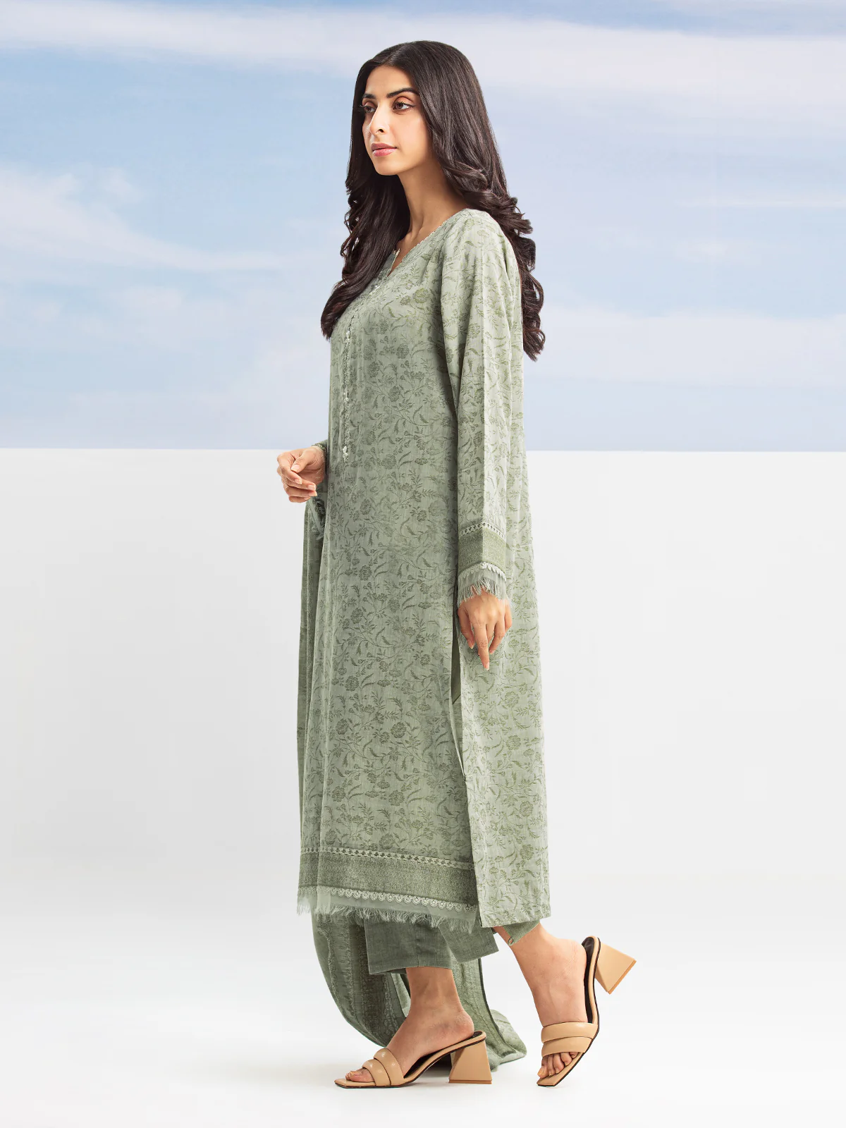Embroidered Jacquard Suit - EWU24V3-28785-3P - Image 2
