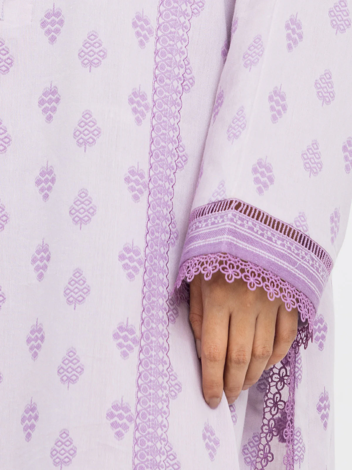 Embroidered Jacquard Suit - EWU24V3-30046-3P - Image 3
