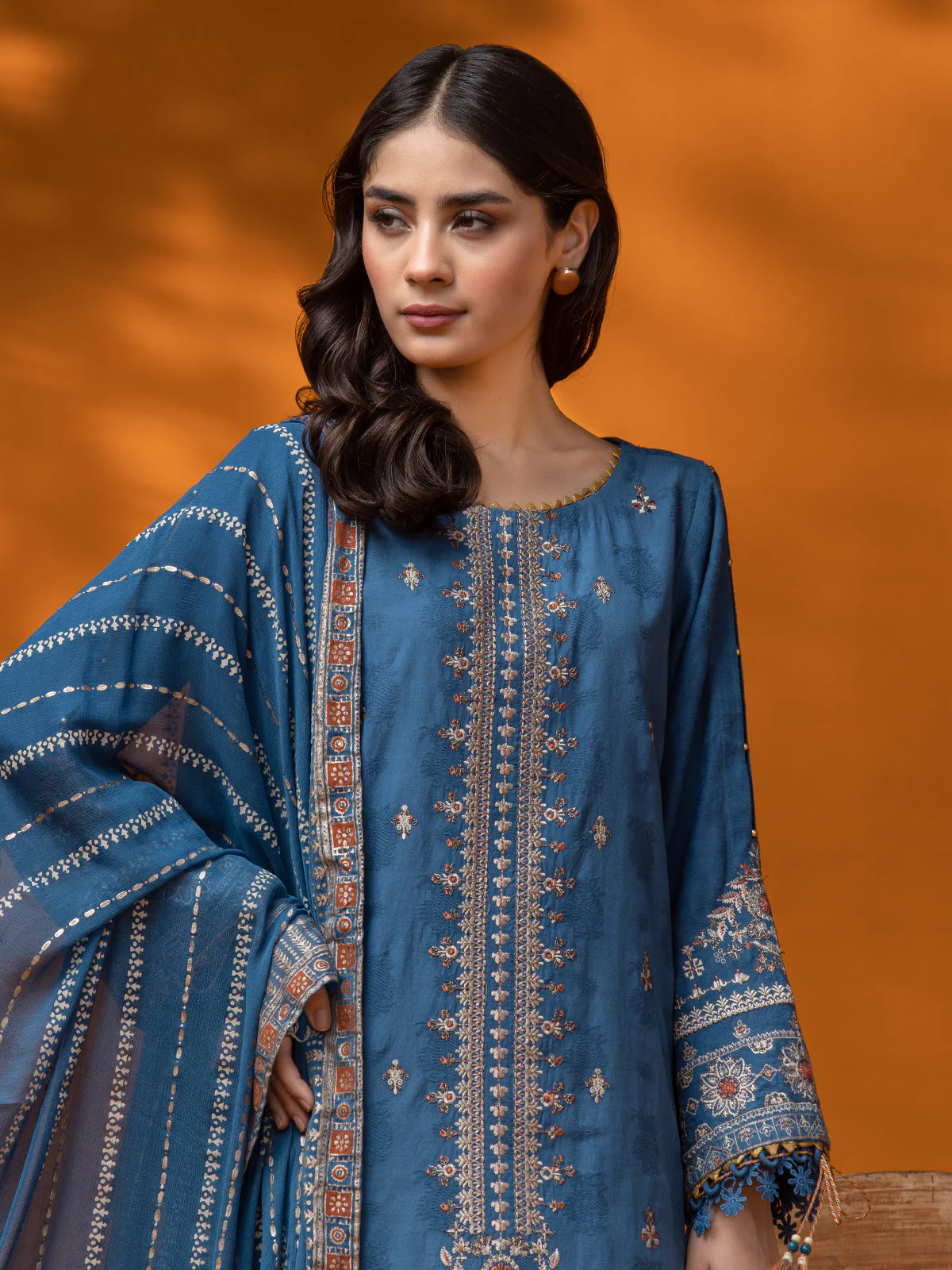 Embroidered Dobby Suit - EWU24V7-26742-3P - Image 2