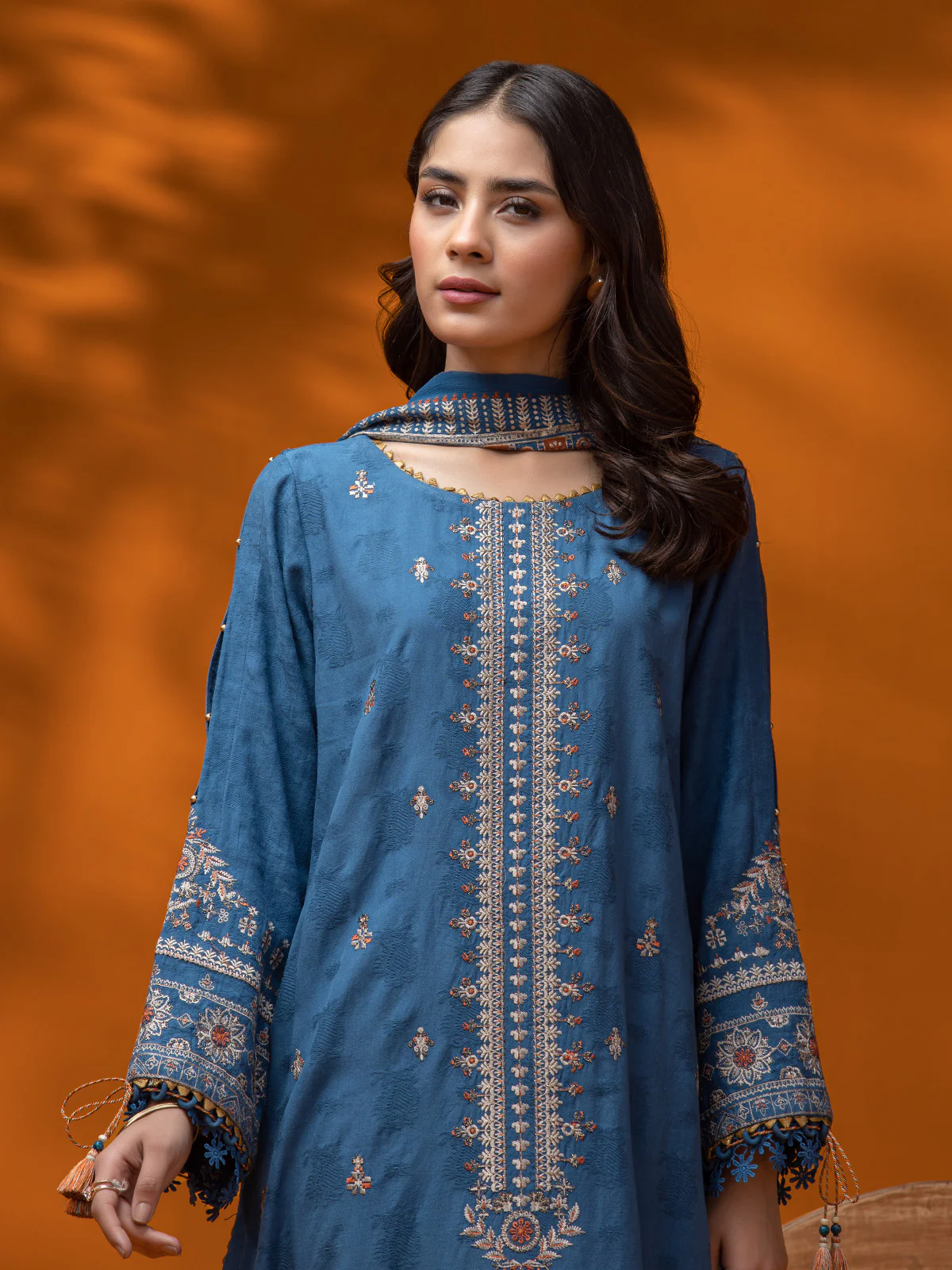 Embroidered Dobby Suit - EWU24V7-26742-3P - Image 3