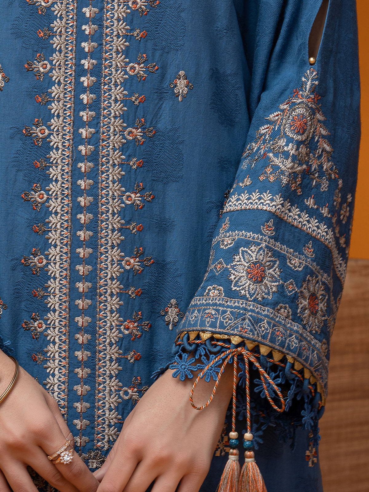 Embroidered Dobby Suit - EWU24V7-26742-3P - Image 5