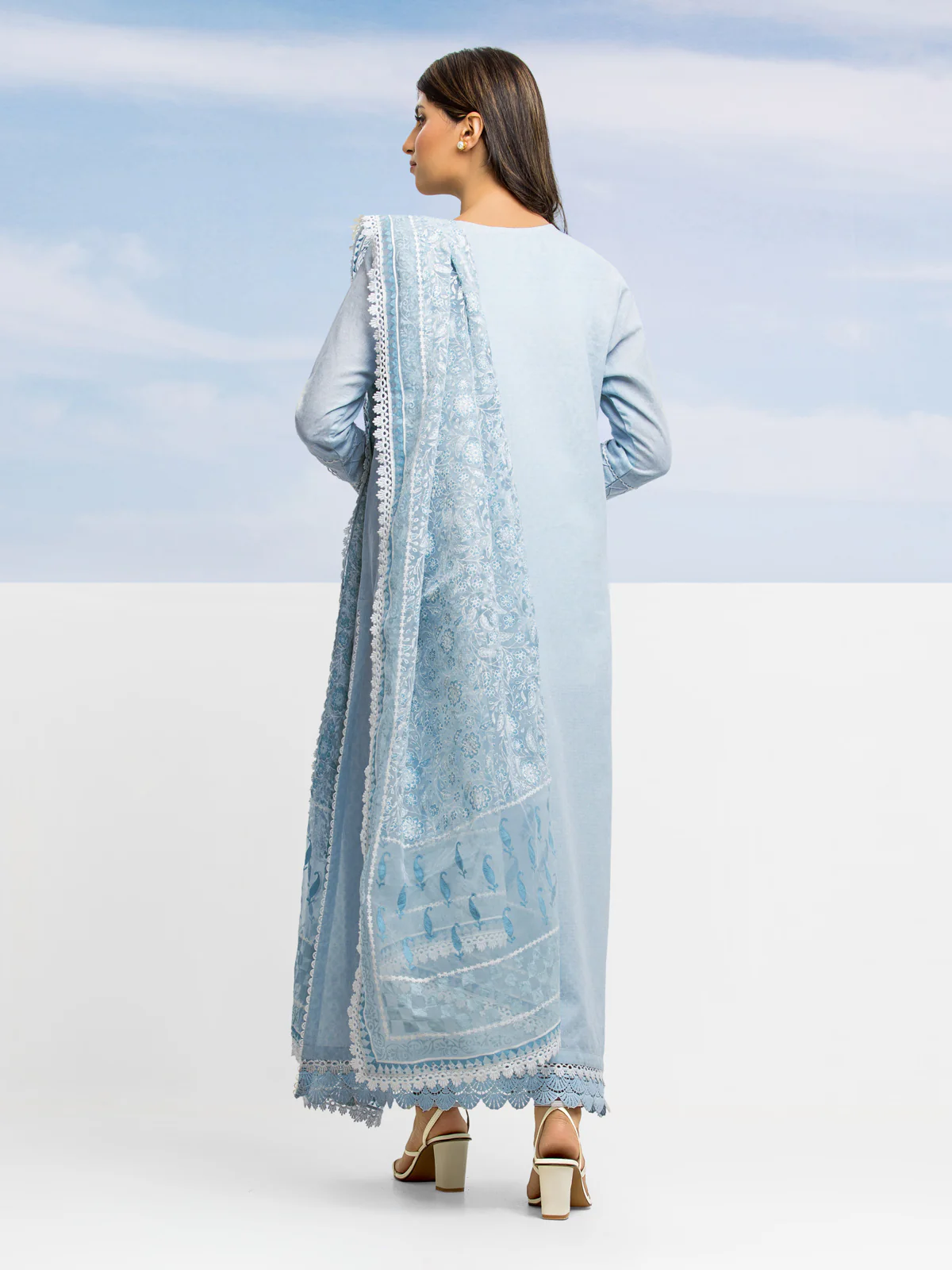 Embroidered Dobby Suit - EWU24V7-28639-3P - Image 3
