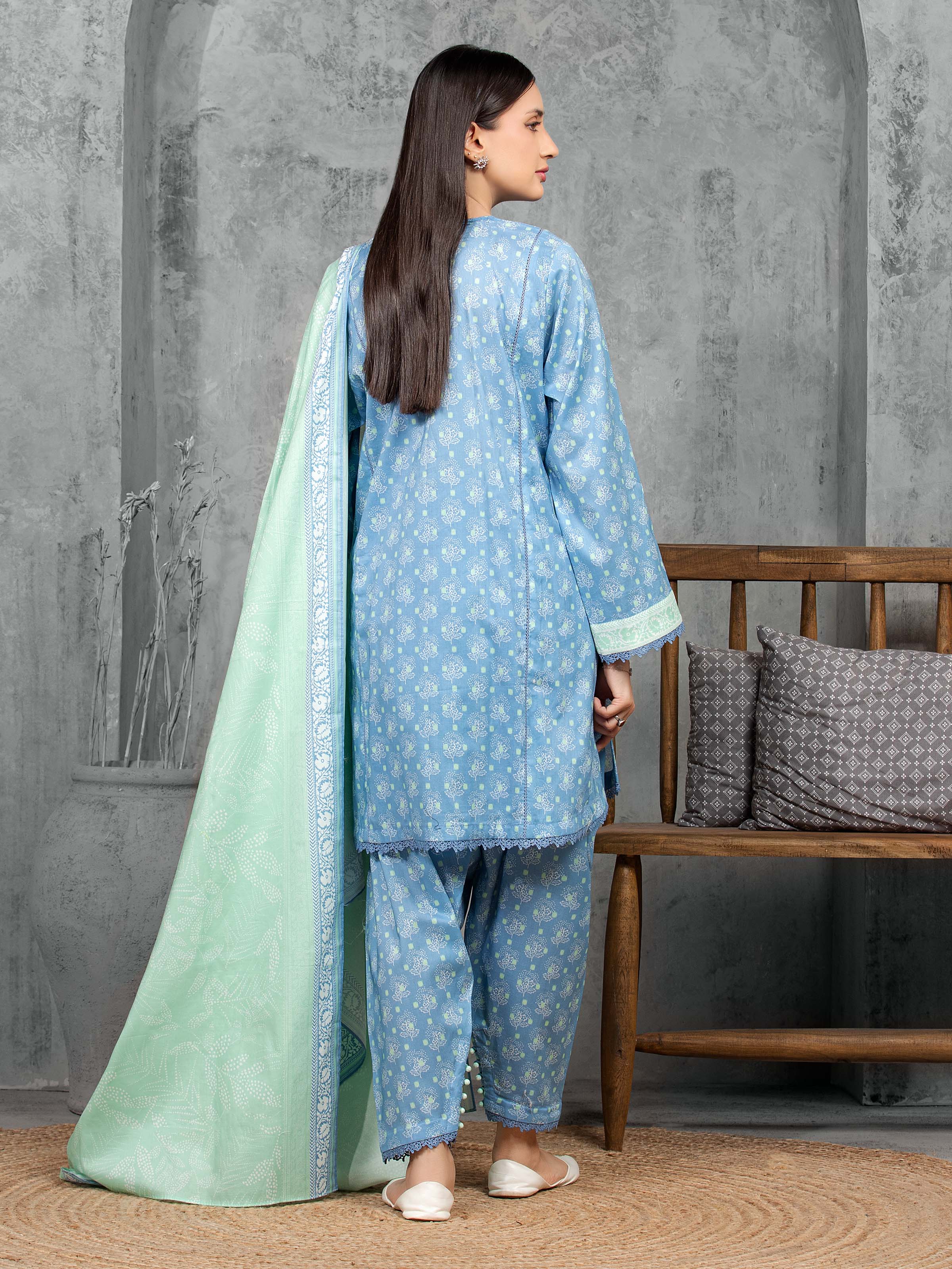 Printed Cambric Suit - EWU5A2-35849-3P - Image 6