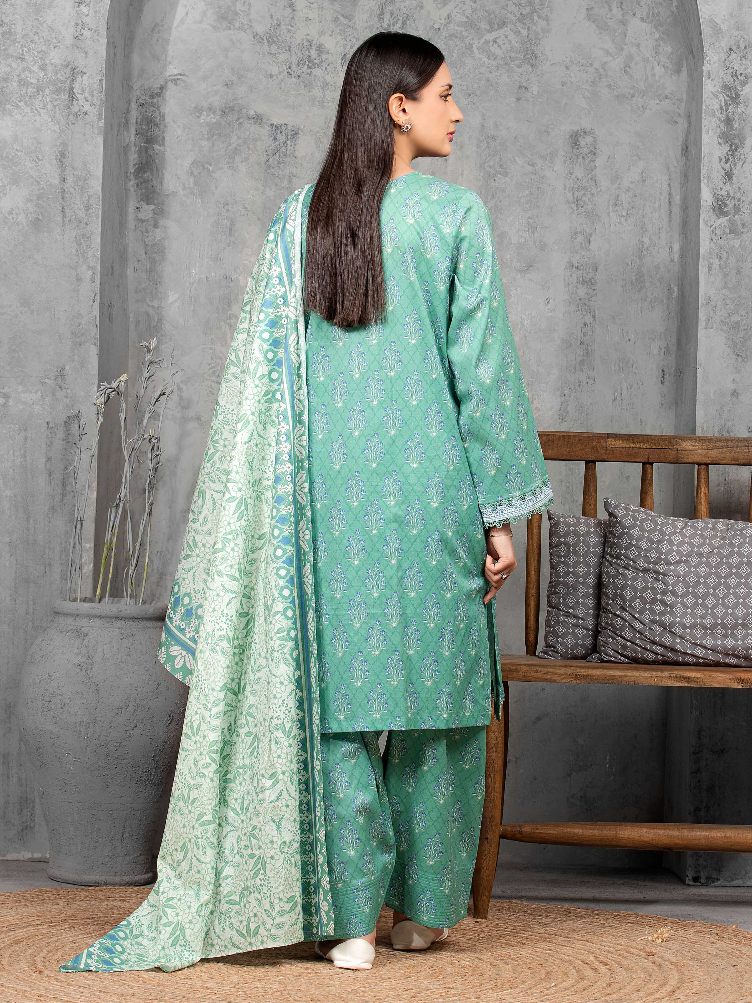 Printed Cambric Suit - EWU5A2-35851-3P - Image 5