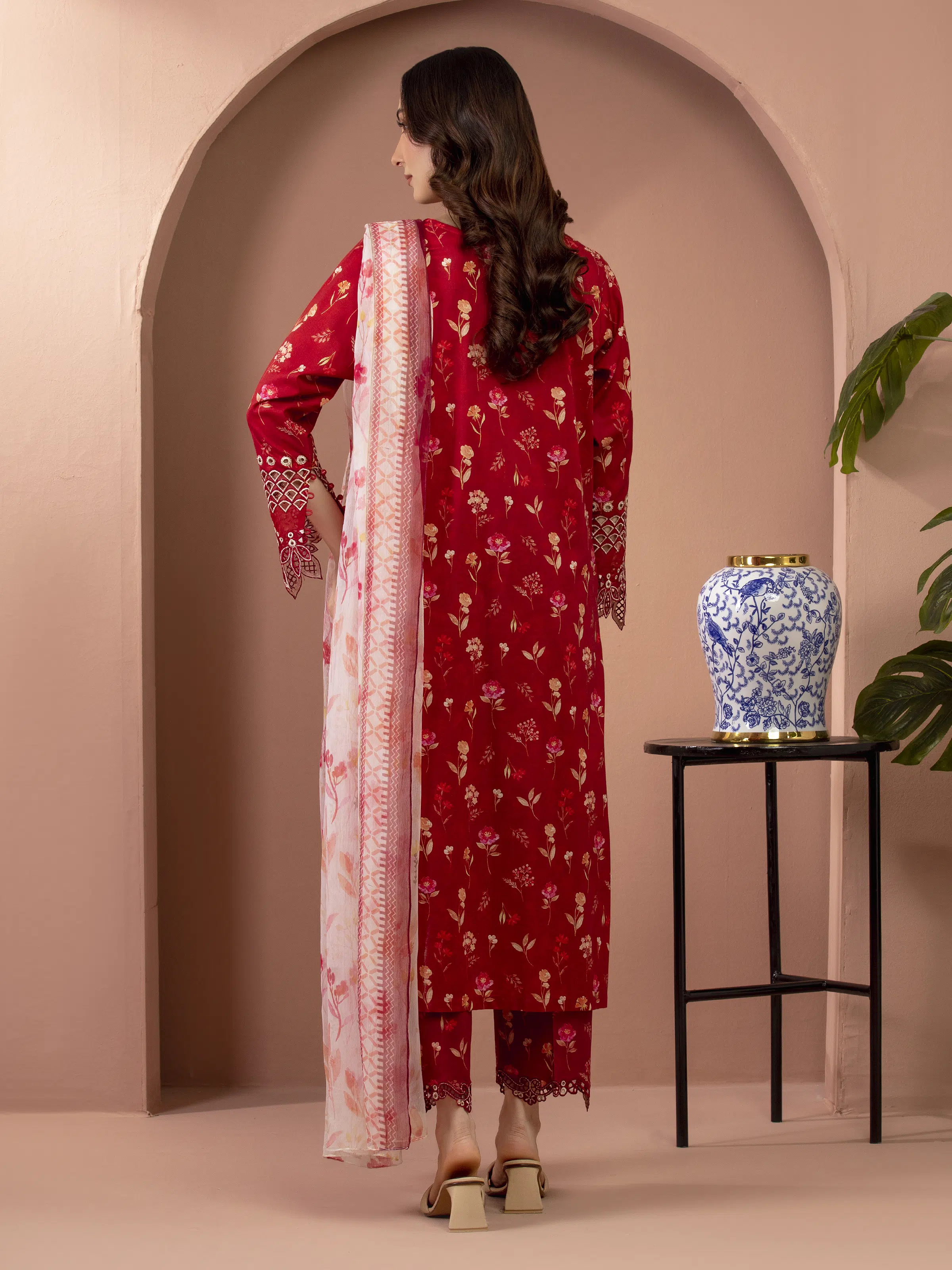 Embroidered Lawn Shirt Trouser - EWU5V1-31454ST - Image 6