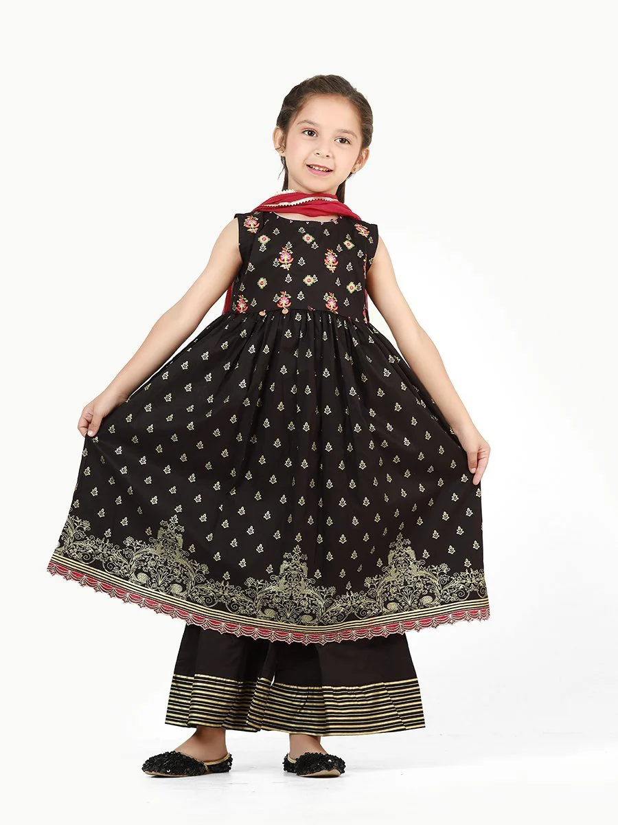Embroidered Cambric Suit - EGTP22-22171 - Image 3