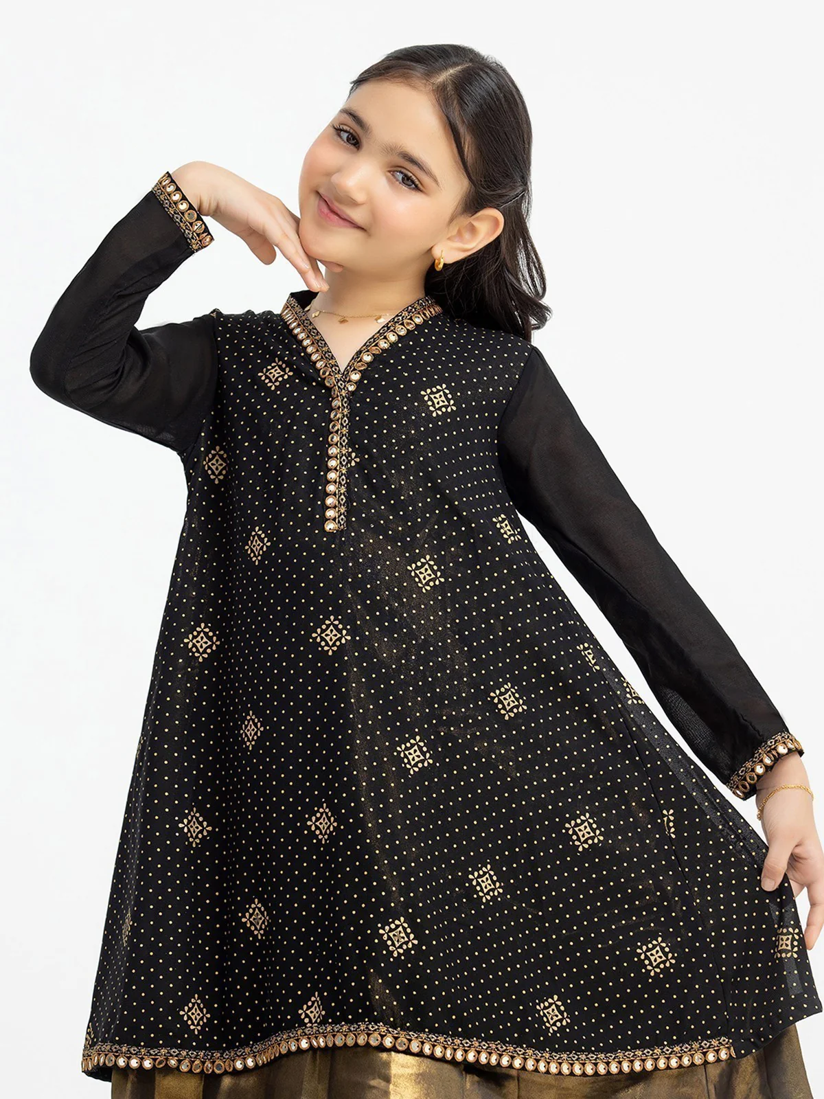 Embroidered Chiffon Shirt Trouser - EGTP23-22211ST - Image 2
