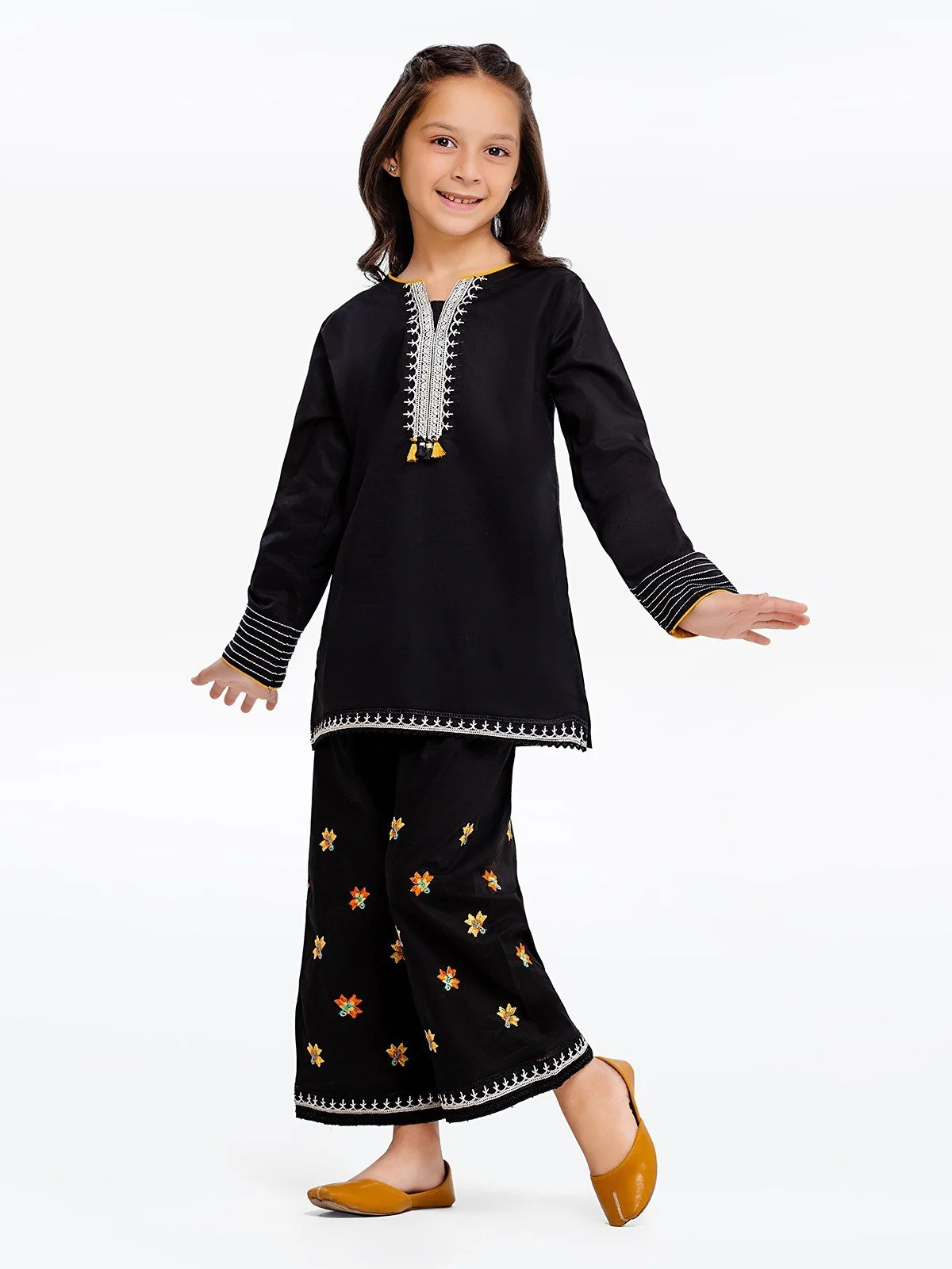 Embroidered Cambric Shirt Trouser - EGTKE23-70420ST